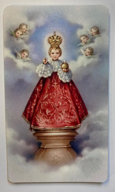 Vintage Inspired Gold Edged Holy Card - Infant of Prague