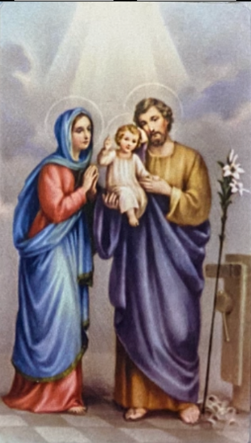 Vintage Inspired Gold Edged Holy Card - Holy Family