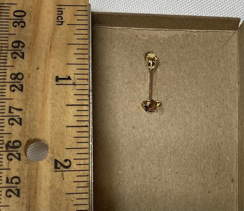 1.75" Monstrance Pin with White IHS Center