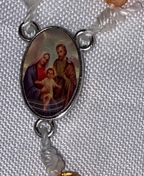 Colorful Holy Family Rosary with San Damiano Crucifix