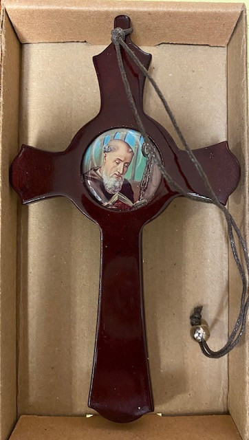 6" Wood Wall St. Benedict Crucifix