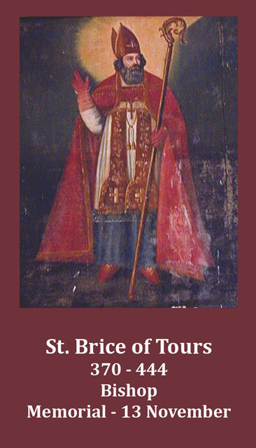 St. Brice Prayer Card