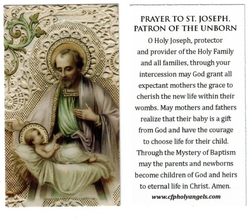 Prayer to Saint Joseph, Patron of the Unborn 