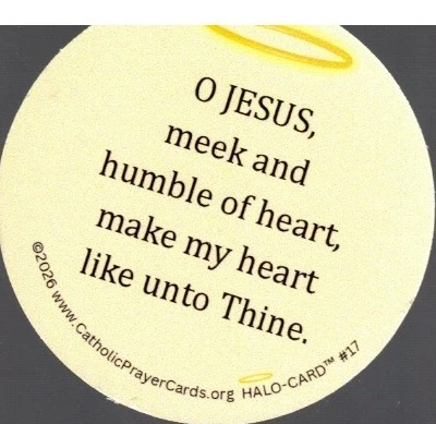 Sacred Heart of Jesus Halo Holy Card with Verse