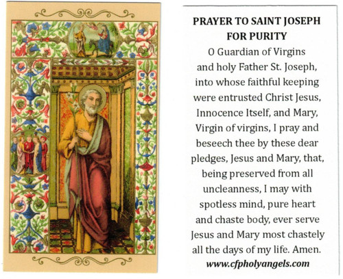 A Prayer to Saint Joseph for Purity