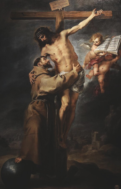 Saint Francis Embracing Jesus on the Cross
