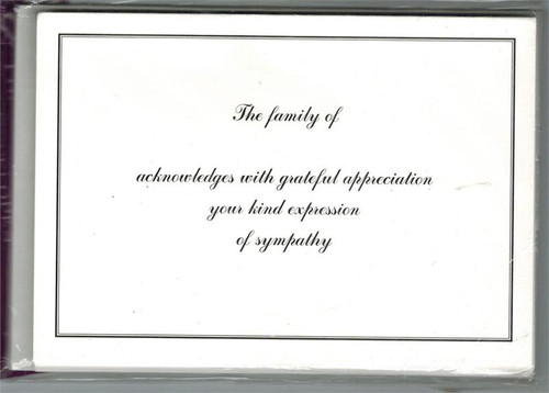 Thank You Cards for a Sympathy