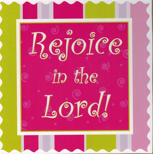 Retro Rejoice in the Lord Wall Plaque