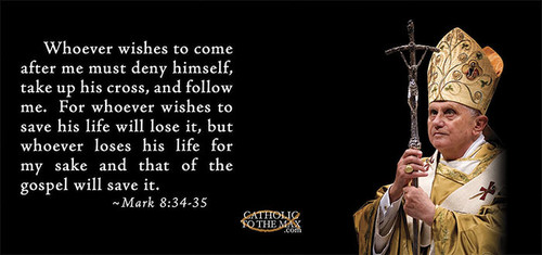 Pope Benedict XVI with Scripture Verse Mug