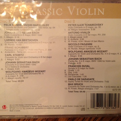 Classic Violin CD