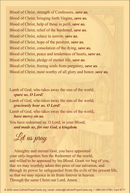 Litany of Humility Bookmark Prayer Card