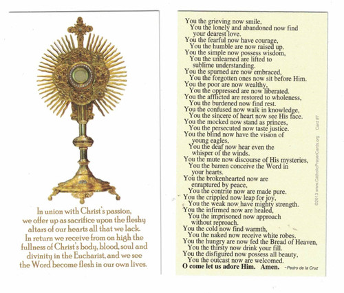 The Eucharist Prayer Card (RR346)