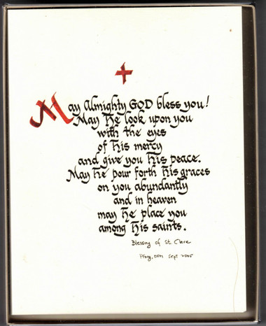 Blessing of Saint Clare of Assisi Blank Note Cards with Envelopes-Box of 10