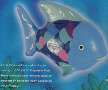 Retro Rainbow Fish Shaped Bank for Tithing