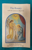 The Rosary: with the Luminous Mysteries Booklet 3.75"x 6" - Pictures for each mystery