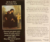 All Souls Day - Holy Card