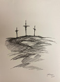 Calvary sketch by Joseph Matose 12"x 9"