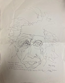 Large Albert Einstein Poster by Joseph Matose 24"x 18"