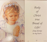 Girl - First Communion Vintage Holy Card