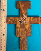 8" Wooden Handcrafted Franciscan Cross with Holy Spirit Dove 