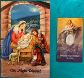 Silvertone Miraculous Medal with 32-page Christmas devotional booklet