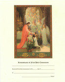 Elegant, Slightly Modified Replica of 1930's First Communion Certificate with Bulk Prices 