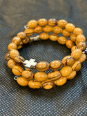 Olive wood and crosses bracelet (made by Christians in the Holy Land)