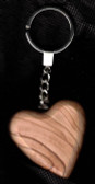 Olive wood large heart key chain (made by Christians in the Holy Land)