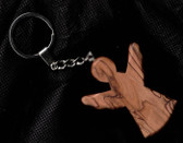 Olive wood angel key chain (made by Christians in the Holy Land)