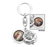 Divine Mercy and Padre Pio Keychain