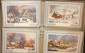 Rare Find! Beautiful Nostalgic  Currier & Ives - 20 Assorted Retro Christmas Cards in Original Box