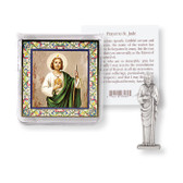 Saint Jude Pocket Statue with Holy Card in a Clear Pouch