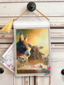 Velvet Blessing Pouch - Sweet Animals Keep Christ in Christmas