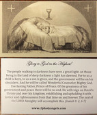 Glory to God in the Highest! - Vintage Inspired Holy Card