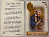 St. Francis de Sales: Patron of Those with Hearing Loss Medal Prayer Card