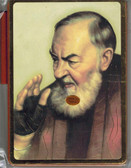 Padre Pio Wooden Back Desk Top Painting