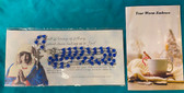 Blue Plastic Rosary with Heart-shaped beads and 32-page prayer book