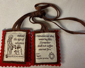 5 Fold Scapular on Nylon Brown Cord