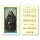 Laminated Prayer Card to Saint Francis Xavier Cabrini
