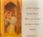 Prayer to Little Infant Jesus in Tabernacle Prayer Card