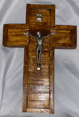 Unique Handmade Rustic Crucifix with Puzzle Wood