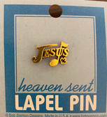 Jesus Lapel Pin with Musical Note