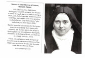 Novena to Saint Therese of Lisieux, the Little Flower