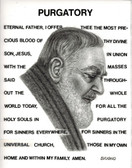 St.Gertrude's Purgatory Prayer with Original Image of St. Pio, Laminated, 8 1/" x 11"