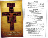 San Damiano Prayer Card -- Gold background