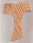 Natural Oak Tau Wall Cross 6 inches