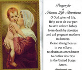 Prayer for a Human Life Amendment Prayer Card