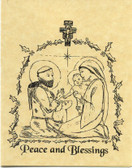 Saint Francis and Blessed Mother and Jesus Christmas Card Front
