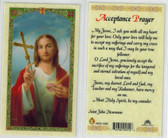 Acceptance Prayer, laminated prayer card