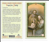 Laminated Prayer Card for a Family Prayer.